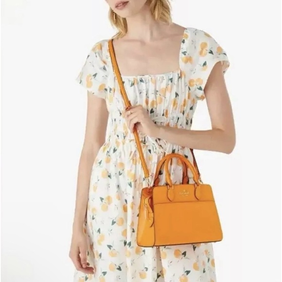 ♠️ Kate Spade New York Madison Small Satchel Handbag Crossbody, Turmeric Root - Picture 2 of 5
